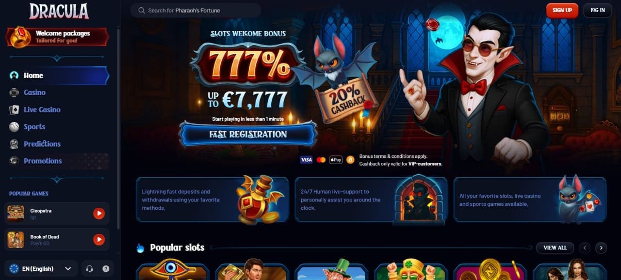 Dracula Online Casino - Slot Games, Roulette & Blackjack