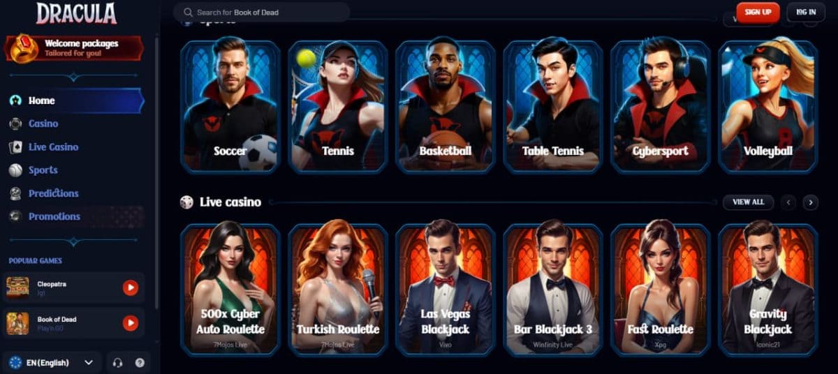 Dracula Online Casino - Slot Games, Roulette & Blackjack image 1